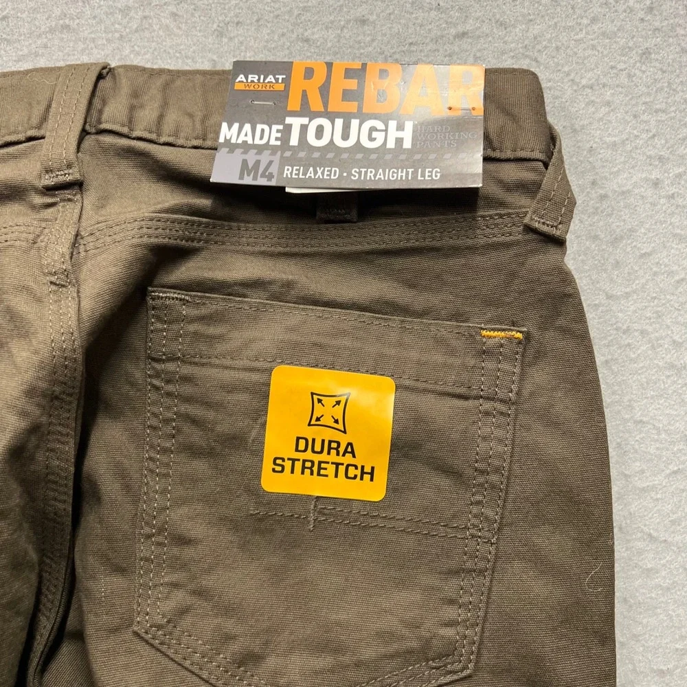 Ariat Rebar M4 Relaxed Straight Leg Work Pants Brown DuraStretch 30x32 NEW 2363